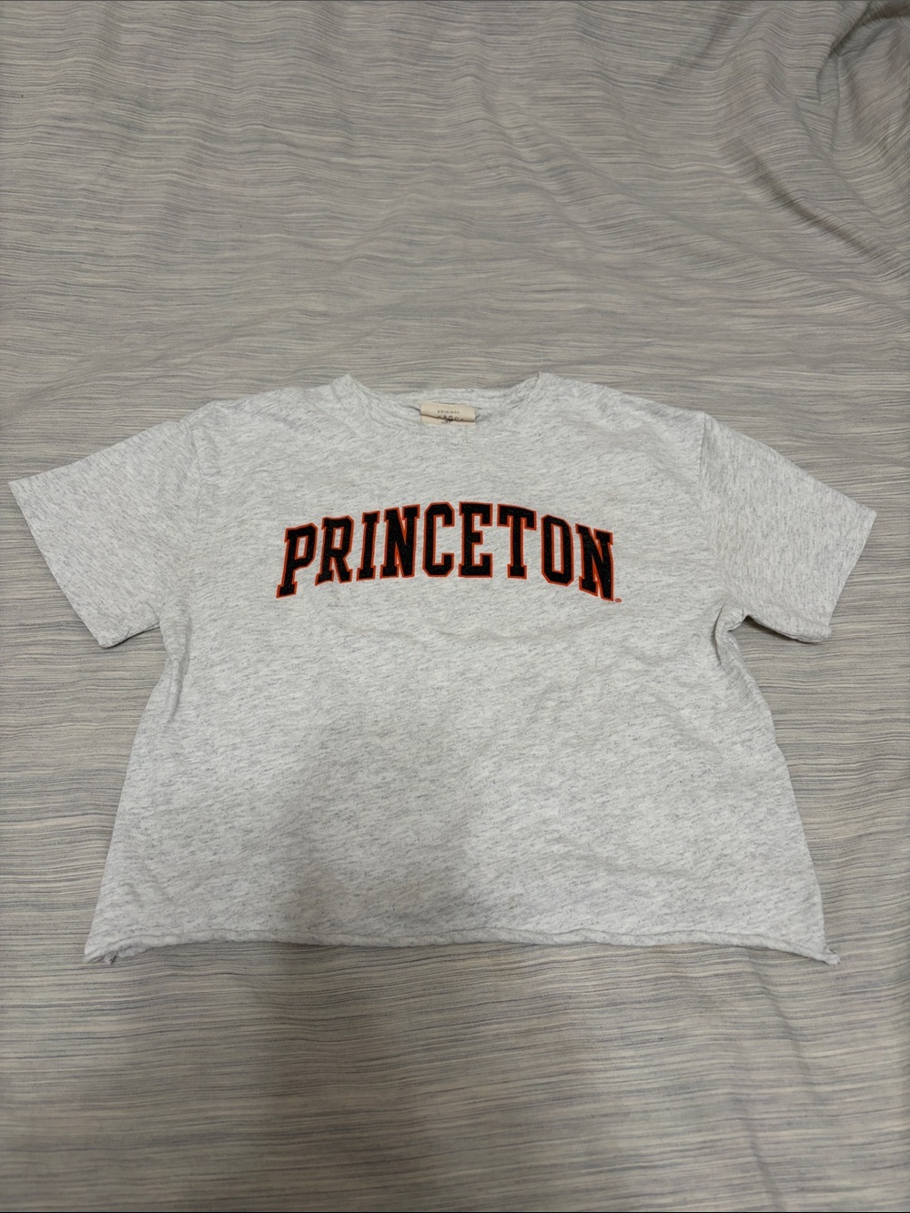 League Gray Kids Princeton Tee with Orange & Black Logo